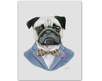 Boston Terrier Dog Art Print by Ryan Berkley 8x10 | Etsy