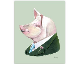 Pig print 8x10