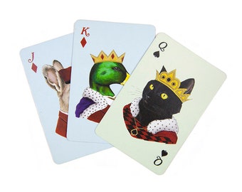 Playing Cards - Bridge Deck - Playing Card Set - Stocking Stuffer - Animal Portraits - Berkley Illustration - Ryan Berkley - Deck of Cards