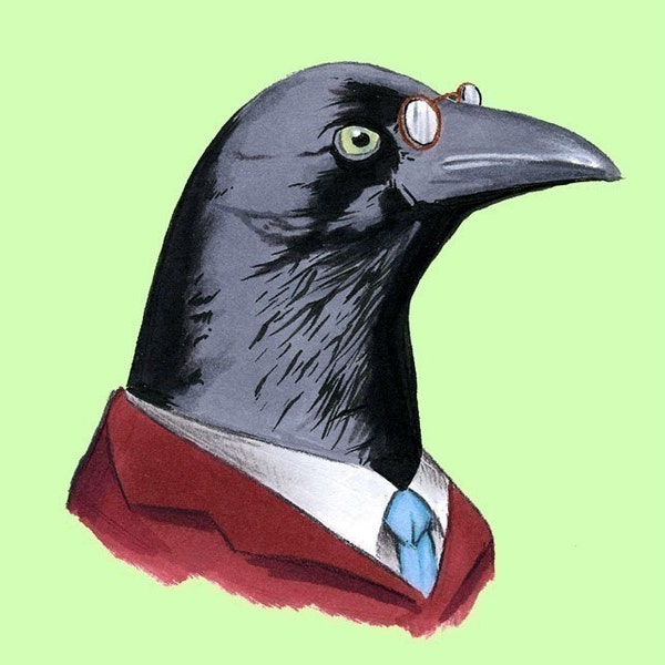 Crow print 5x7