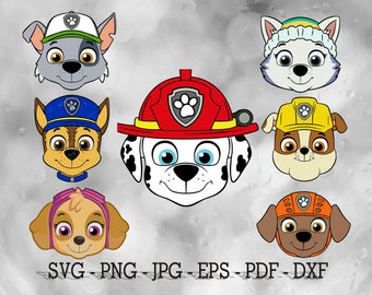 Paw Patrol Druck | Pfote Patrol Clipart | Pfoten Patrol Png | Pfoten Patrol Cricut | Sofortdownload | Paw Patrol Party | Paw Patrol Geburtstag |