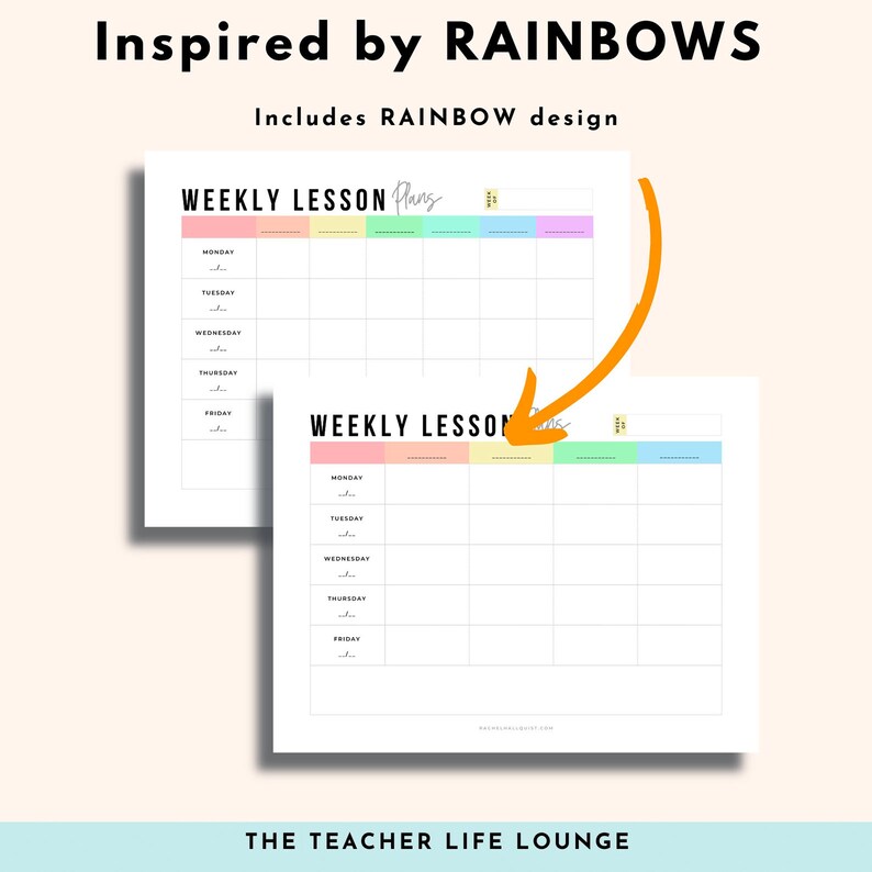 lesson plan template, weekly lesson planner, printable planner, homeschool planner, PDF file, lesson plan sheet, Goodnotes lesson planner, image 6