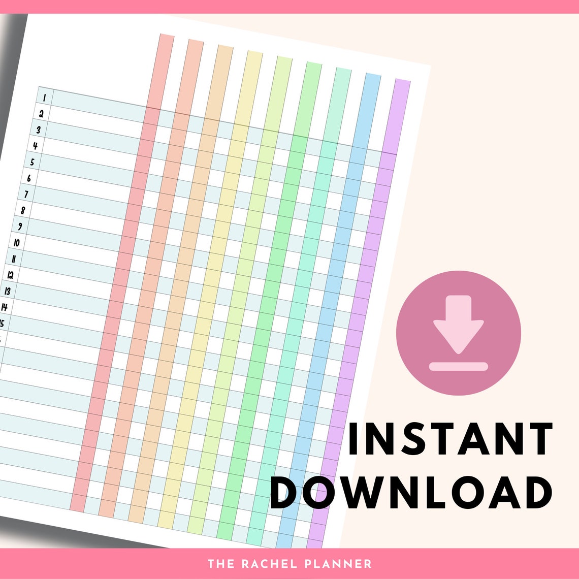 Printable Teacher Grade Book and Attendance Sheet Grade Sheet | Etsy