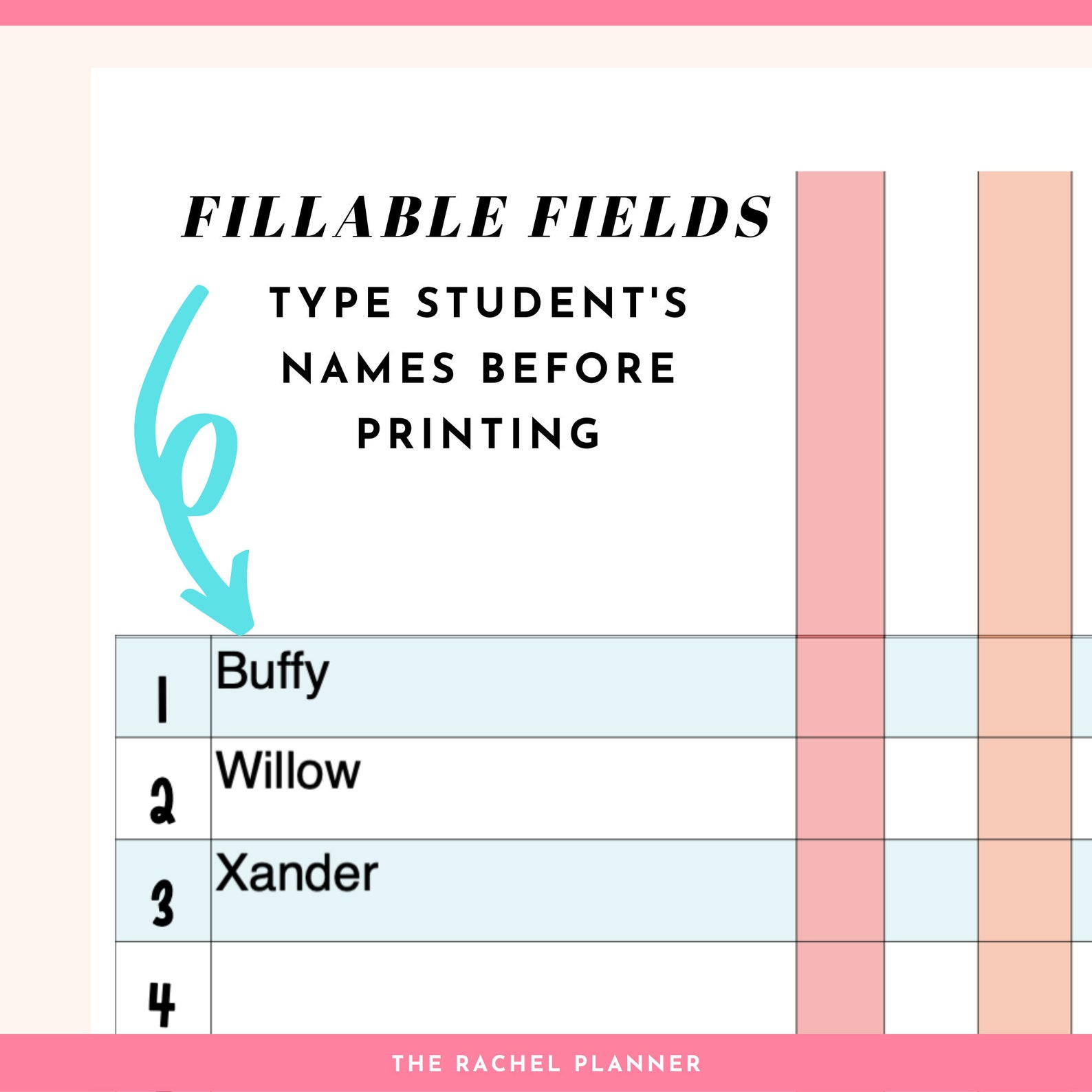 Printable Teacher Grade Book and Attendance Sheet Grade Sheet - Etsy