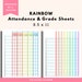 Printable Teacher Grade Book and Attendance Sheet, Grade Sheet PDF ...