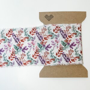 Purple Floral, Red Floral, Green Floral, Floral Cotton Fabric Strip, Cotton Fabric Strip, Floral Fabric Strip