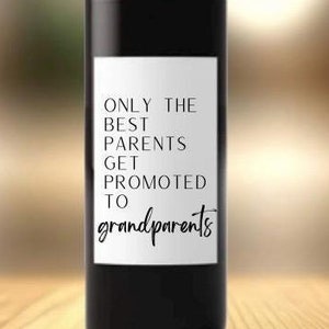 Baby Announcement Wine Lable | Pregnancy Announcement Wine Label Gift | Grandparent Gift | Mother&#39;s Day GIft