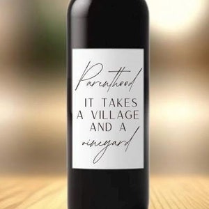 Baby Announcement Wine Lable | Pregnancy Announcement Wine Label Gift | Grandparent Gift | Mother&#39;s Day GIft