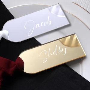 Personalized Acrylic Place Card Wedding Name Display Table Decoration Elegant Seating Marker Custom Reception Accessory Guest Identifier