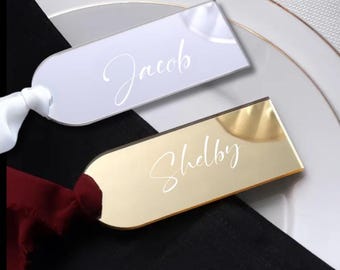 Personalized Acrylic Place Card Wedding Name Display Table Decoration Elegant Seating Marker Custom Reception Accessory Guest Identifier