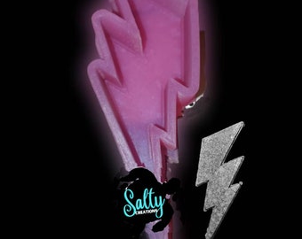 Lightning Bolt - Regular or Vent Clip Size - Freshie, Clay, Soap, Wax Silicone Mold