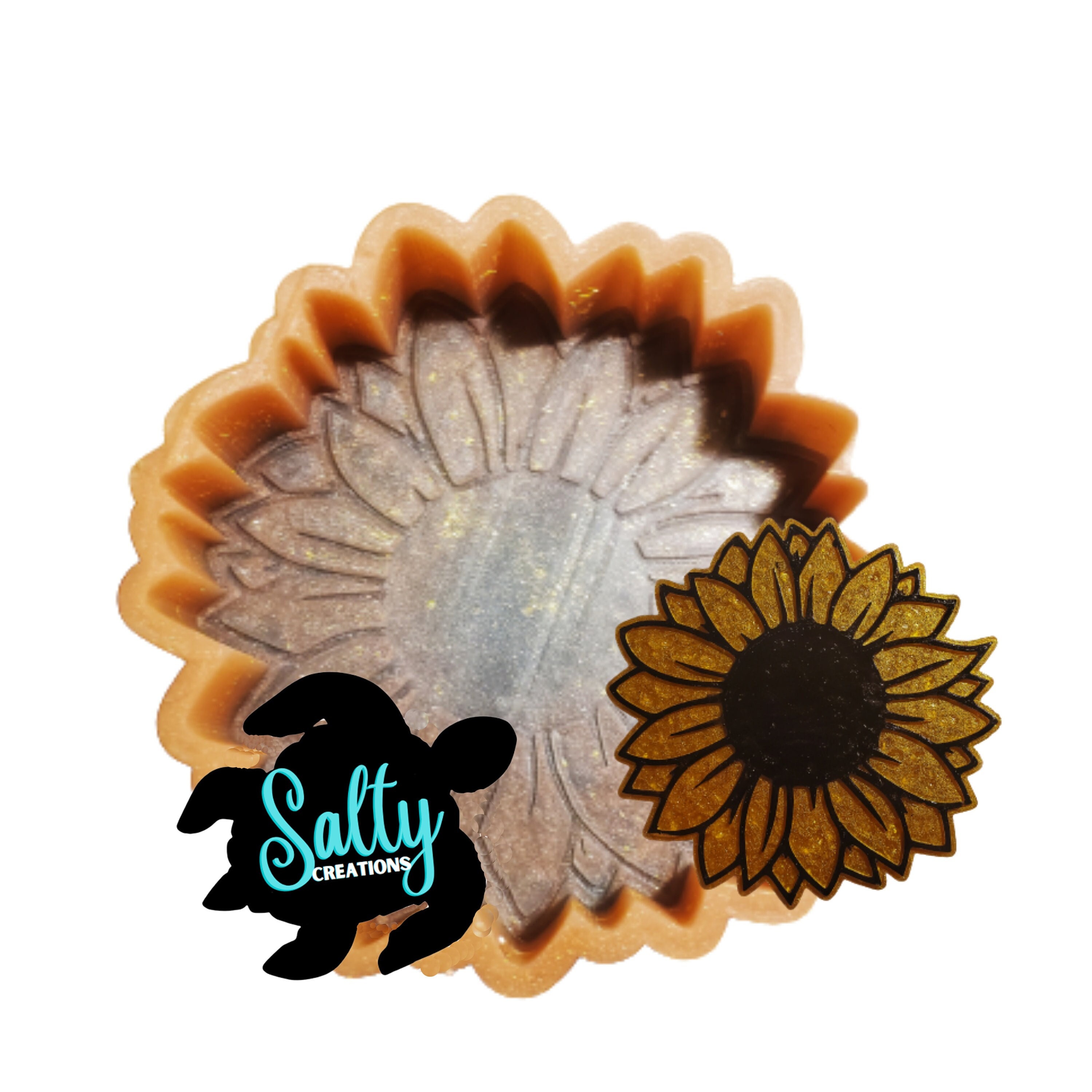 Sunflower / Regular or Vent Clip / Silicone Freshie Mold / Freshie Mold / Mold / Silicone Mold / Molds For Freshies / Aroma Bead Molds