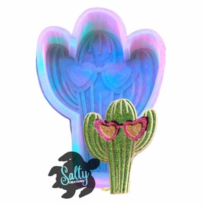 Heart Glasses Cactus / Silicone Freshie Mold / Freshie Mold / Mold / Silicone Mold / Molds For Freshies / Aroma Bead Molds