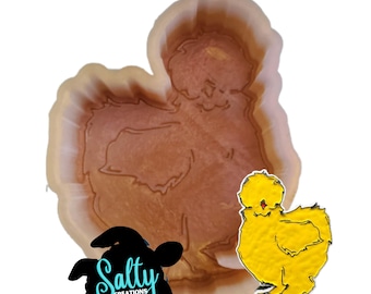 Silkie Chicken - Regular or Vent Clip Size - Freshie, Clay, Soap, Wax Silicone Mold