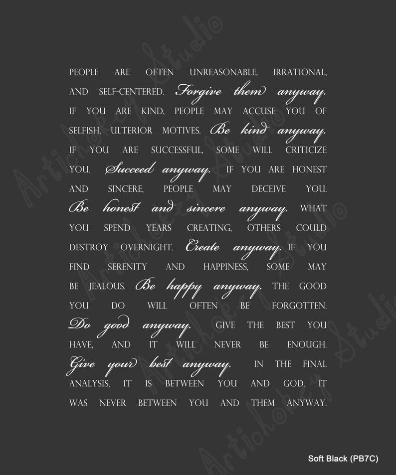 Do It Anyway Instant Download Print for Canvas & Paper Etsy