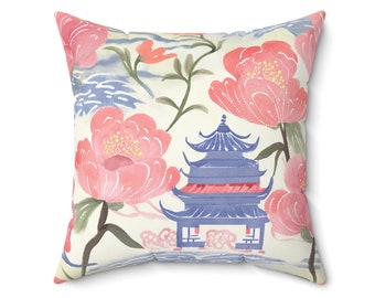 Chinoiserie Square Pillow