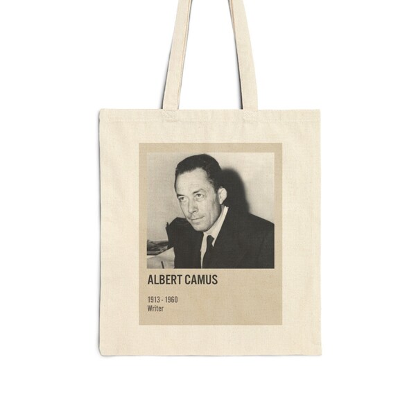Albert Camus Tote Bag Cotton Canvas Albert Camus Author Philosopher Activist Gift Eco Friendly Tote Bag Merchandise Men Woman