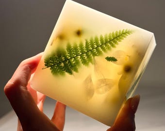 Spring Floral Pillar Candle | Natural Botanical Candle with Dried Flowers | Fresh Flower Scent Candle | Glowing Seasonal Decor