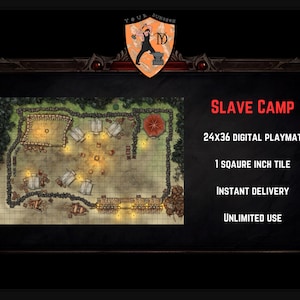 Digital D&D Playmat "Slave Camp" for Dungeons and Dragons or other TTRPGs