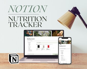 Notion Simple Nutrition Tracker | Digital Meal Tracker, Simple Dashboard, Easy to Use, Customizable, Favourite Meals, Grocery List