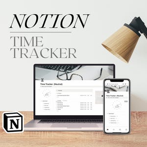 Notion Simple Time Tracker NEUTRAL | Digital Time Entry, Easy to Use + Customize, Multiple Incomes, Track Time Worked, Start & Stop Buttons