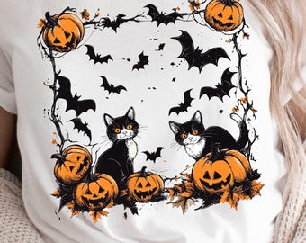 Chemise chat d'Halloween moche, Chemise femme Halloween, Chemise automne, Chemise fête d'Halloween, Chemise saison effrayante, Chemise automne, Costume d'Halloween