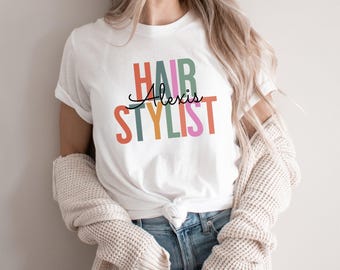 Custom Hairstylist Shirt, Hair Stylist Tshirt, Hair Dresser Tee, Hairdresser Gift, Hair Stylist gift, Hair Therapist Tee, Salon Crew Apparel