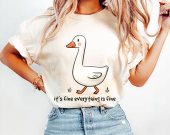 Comfort Colors® Goose Shirt, Silly Goose T-shirt, Goose Lover Tee, Funny Goose Shirt, Goose Couple Clothing, Sarcastic Goose Gifts