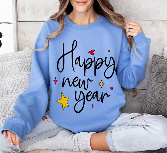 T-shirt Gap Happy New Year Taille M - Bleu Argenté, Fêtes, Neuf Avec étiquettes