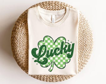 Retro Shamrock Sweatshirt, Womens Shenanigans Sweatshirt, Cute St Patricks Day Sweatshirt, Lucky Sweatshirt, Irish Shirt, Four Leaf Clover