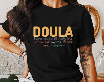 Doula-shirt, geboortecoachshirt, shirt zwangerschapsondersteuning, shirt bevallingsondersteuning, verpleegkundige arbeid en bevalling, shirt voor geboortebegeleiding