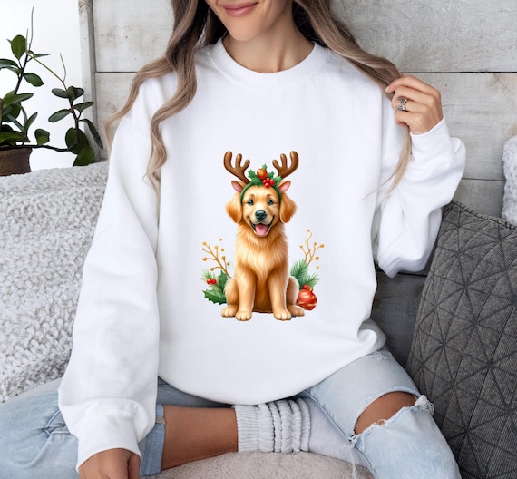 Cute Dog Christmas Sweatshirt, Dog Lover Gift for Christmas