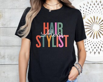 Custom Hairstylist Shirt, Hair Stylist Tshirt, Hair Dresser Tee, Hairdresser Gift, Hair Stylist gift, Hair Therapist Tee, Salon Crew Apparel