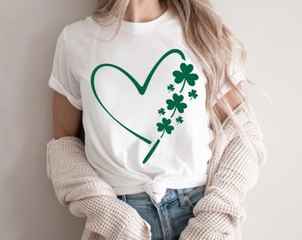Niedliches St Patricks Day Sweatshirt, Kleeblatt Sweatshirt, Liebe St Patricks Day Sweatshirt, Glück Sweatshirt, irisches Shirt, vierblättriges Kleeblatt