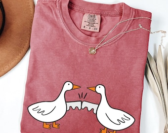 Chemise chair de poule Comfort Colors®, t-shirt idiot, t-shirt amoureux d'oie, chemise d'oie drôle, vêtements pour couple d'oies, cadeaux sarcastiques d'oie