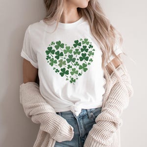 Retro Love Shamrock Sweatshirt, Cute St Patricks Day Sweatshirt, Lucky Sweatshirt, Irish Shirt, Four Leaf Clover