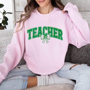 Retro Teacher St Patrick&#39;s Day Shirt, Lucky Teacher shirt, Cute St Patricks Day Sweatshirt, Lucky Sweatshirt, Irish Shirt, Four Leaf Clover