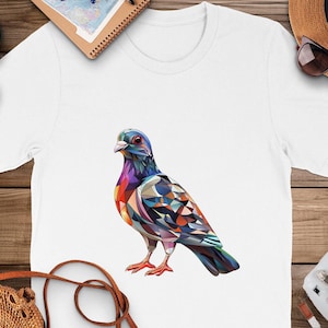 鳩シャツ、鳥Tシャツ、鳥好きへのギフト、クールな鳩デザインTシャツ、バードウォッチャーシャツ、面白い鳥好きTシャツ、鳩ファンへのギフト、バードウォッチングトップ