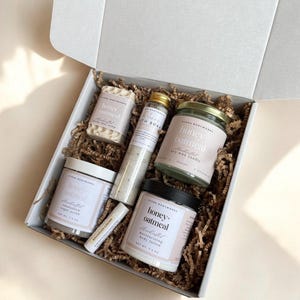 Self Care Gift Box Spa Gift Set Body Lotion Scrub Soap Candle Set Thank you Gift Box Get Well Soon Gift Care Package For Her Spa Gift Box