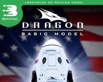 Dragon 2 | plastic basic model | spacex | nasa | crew dragon | capsule | spacecraft | 3d printing