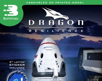 Dragon 2 Resilience | Plastic Model | Spacex | Nasa | Capsule