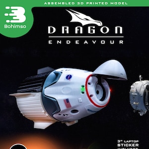 Dragon 2 Effort | maquette en plastique | espacex | Nasa | capsule | vaisseau spatial | impression en 3D
