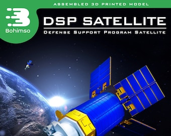 Defense Support Program Satellite DSP | plastic display model | nasa | capsule | spacecraft | 3d printing