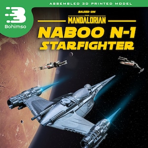 Naboo N-1 Starfighter from the Mandalorian | Star Wars Naboo n-1 starfighter | Mandalorian N-1 starfighter ship | plastic display model