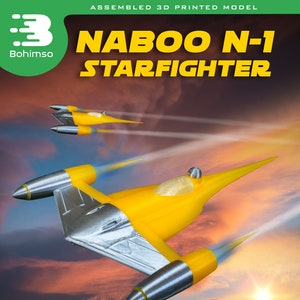 Naboo N-1 Starfighter | Star Wars | The Phantom Menace | Attack of the Clones | Mandalorian ship | plastic display model