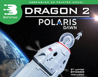 Dragon 2 Polaris Dawn | plastic model | spacex | nasa | capsule | spacecraft | 3d printing