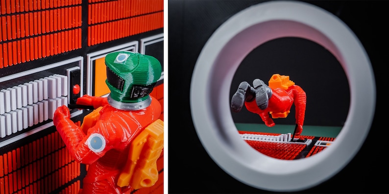 Hal & Bowman Diorama "Ik ben bang, Dave" | 2001 een ruimte-odyssee | diorama | beeldje | hal 9000 computer| 3d printen afbeelding 10