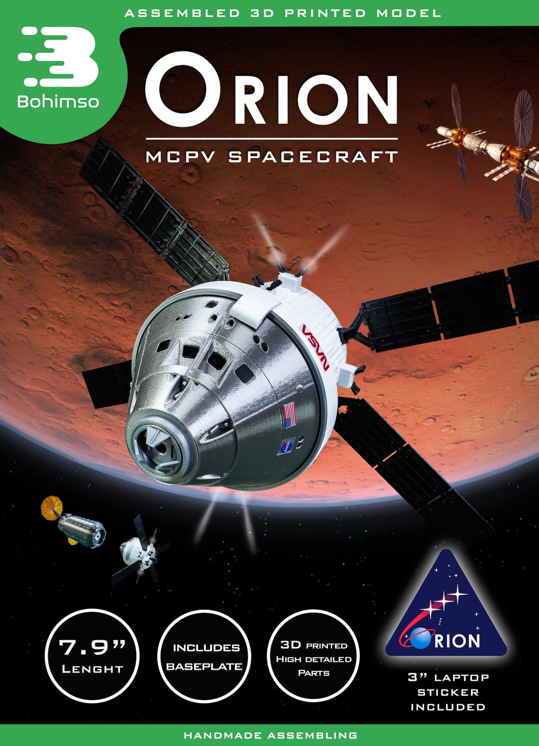 Orion MPCV Spaceship | Plastic Model | NASA Spacecraft | Artemis