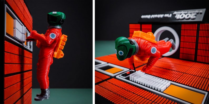 Hal & Bowman Diorama "Ik ben bang, Dave" | 2001 een ruimte-odyssee | diorama | beeldje | hal 9000 computer| 3d printen afbeelding 9