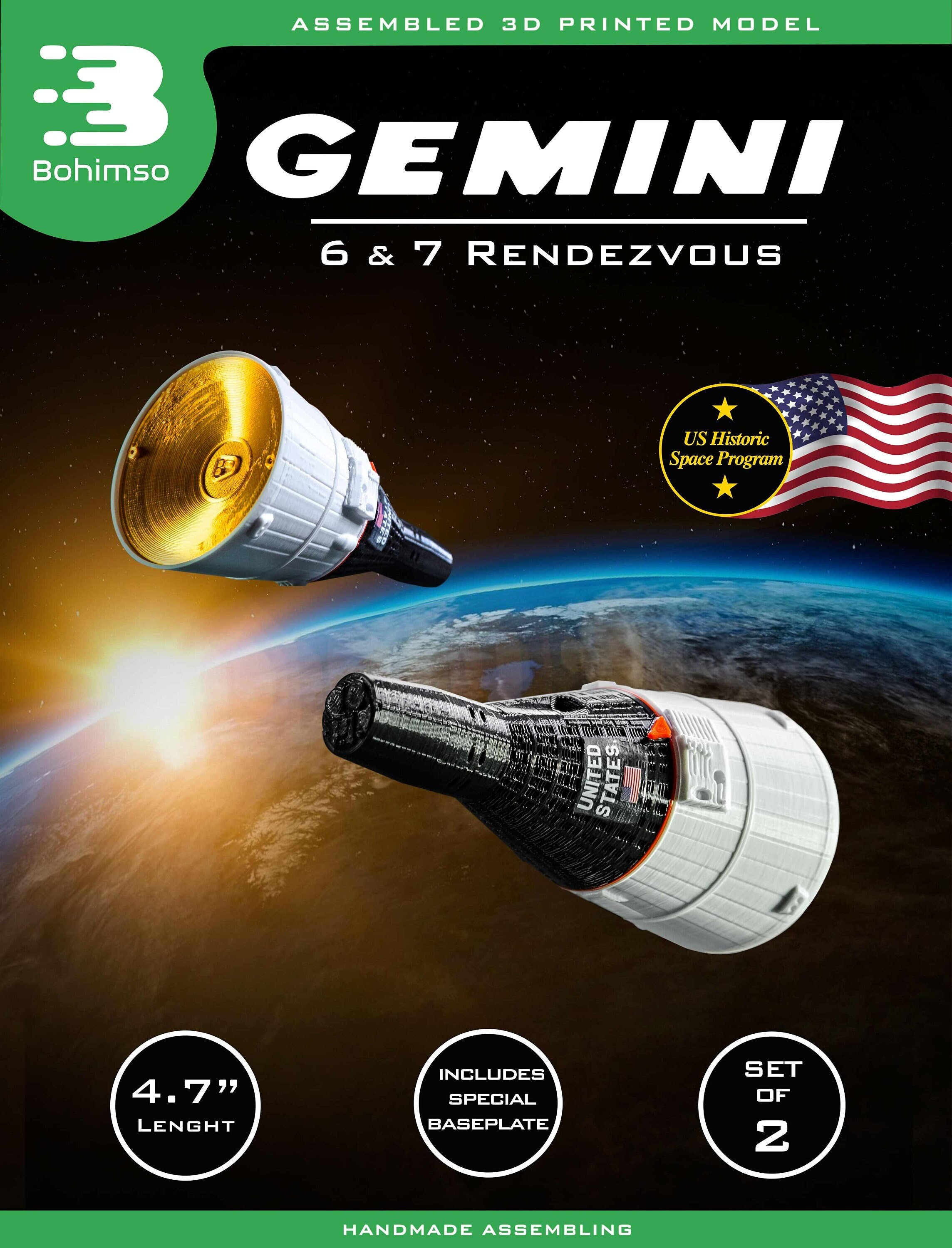 Gemini 6&7 Rendezvous | spaceships | plastic model | rocket | spacecraft | nasa | 3d printing